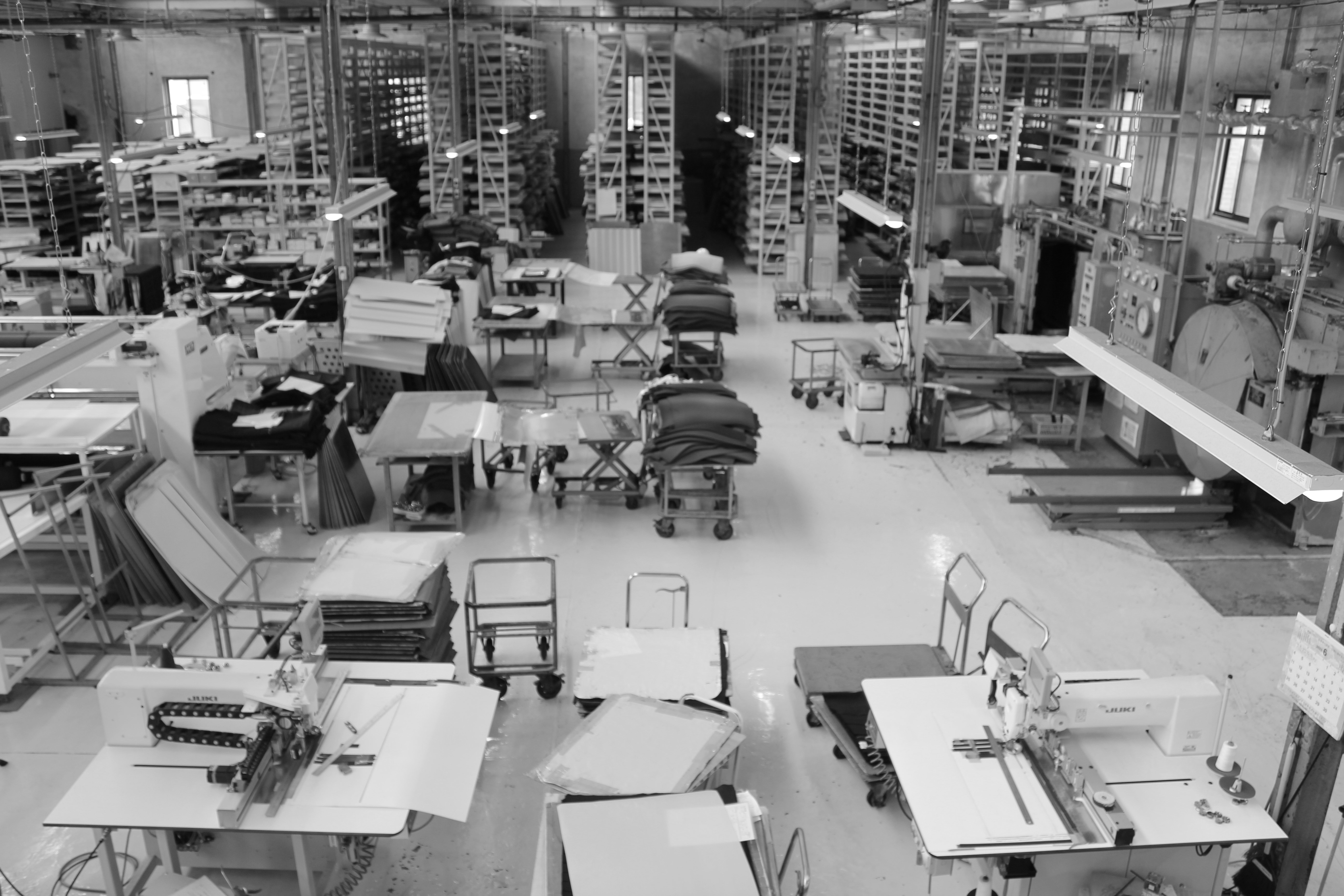 プリーツ加工の風景